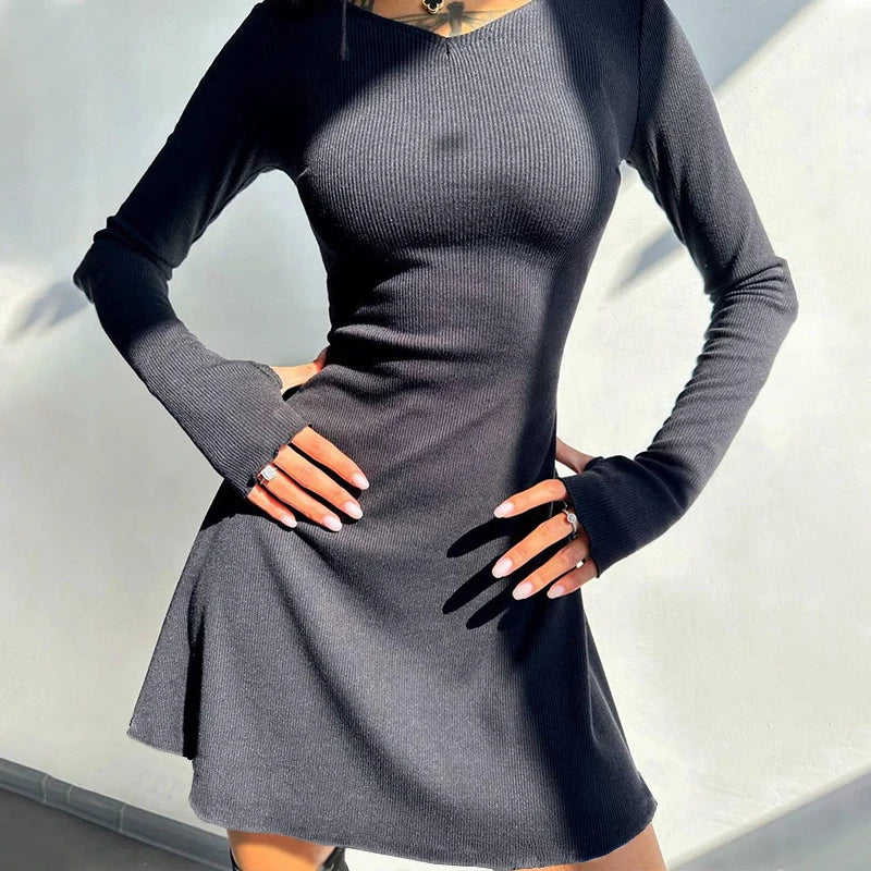European and American Style Yoga Dress for Spring Women Fashionable and Simple Solid Colorback Strap Waist Cinching Sports Dress