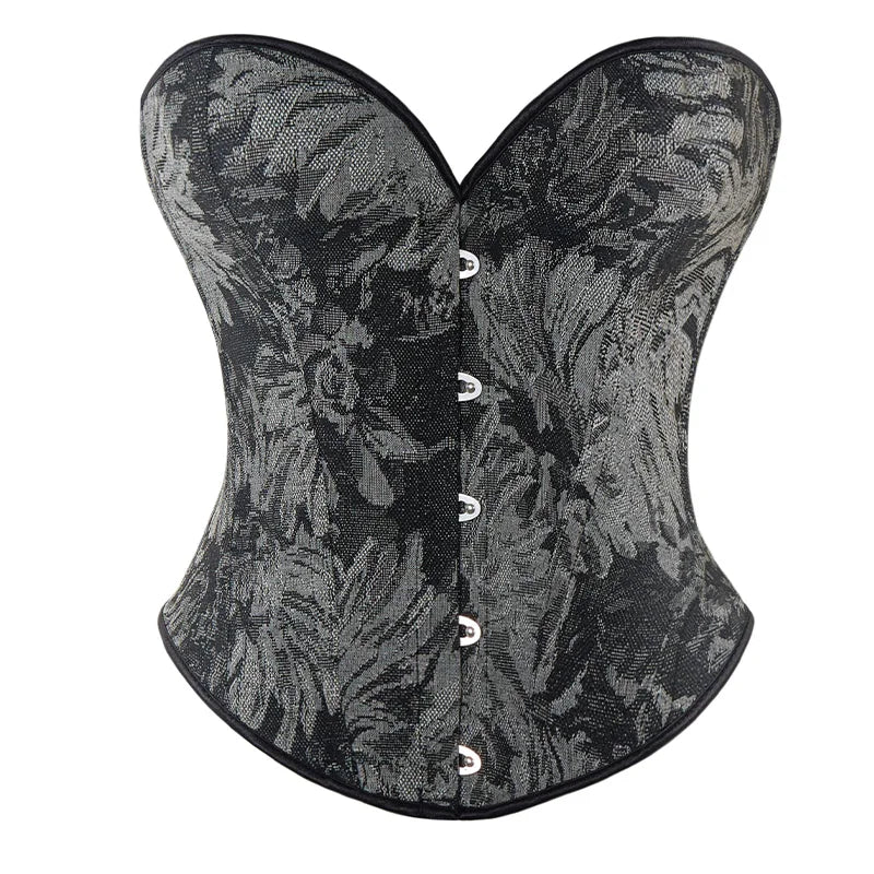 Short Tube Top Women'S Corset Monet Oil Painting Style Hot Girl Bone Overbust Corset Tummy Control Push up Breast Shaper