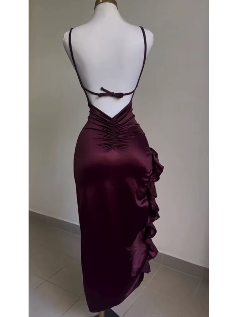 2024 Europe and the United States Explosive New Cross-Border Dress Summer Senior Sense Y2K Sexy Halter Spice Girl Dress
