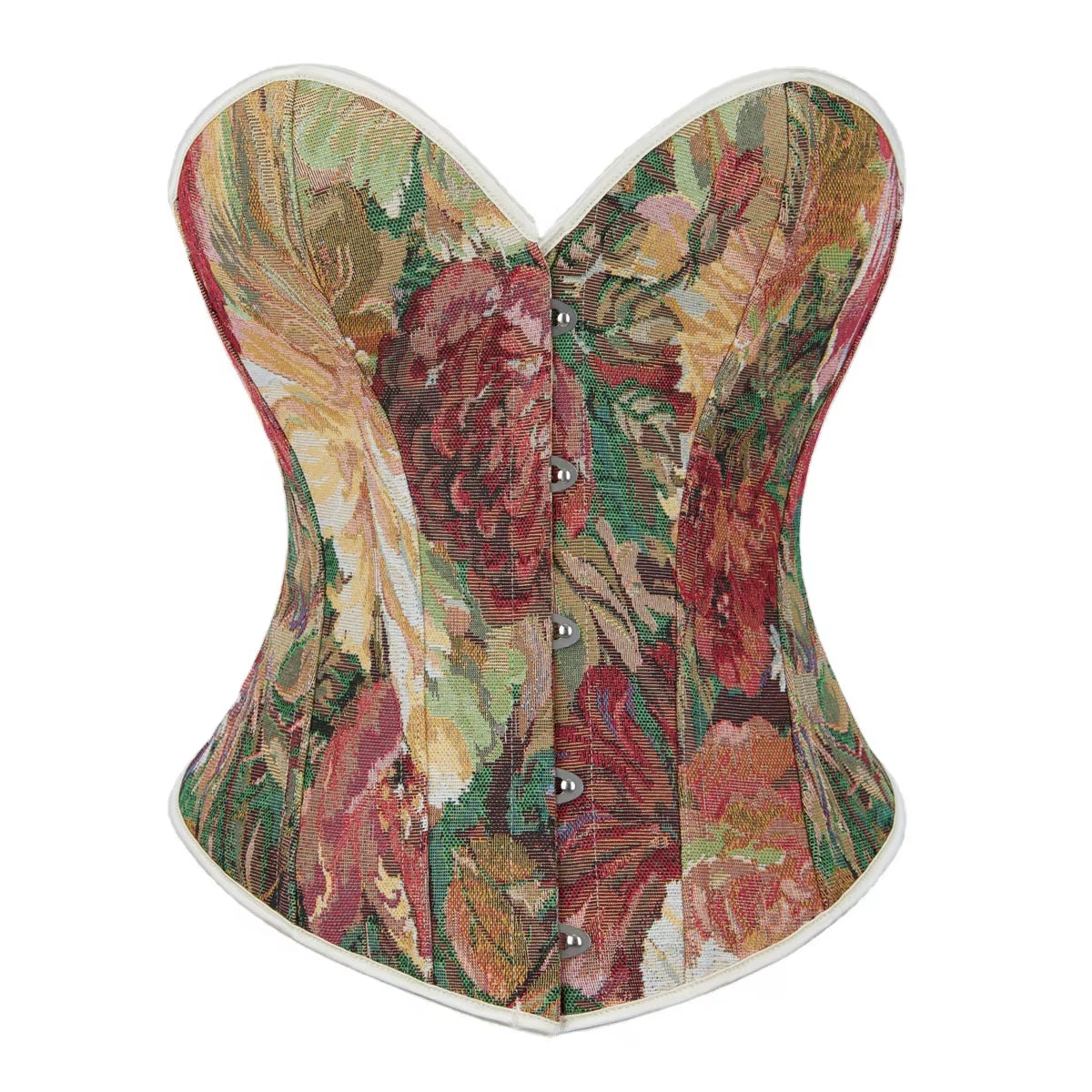 Short Tube Top Women'S Corset Monet Oil Painting Style Hot Girl Bone Overbust Corset Tummy Control Push up Breast Shaper
