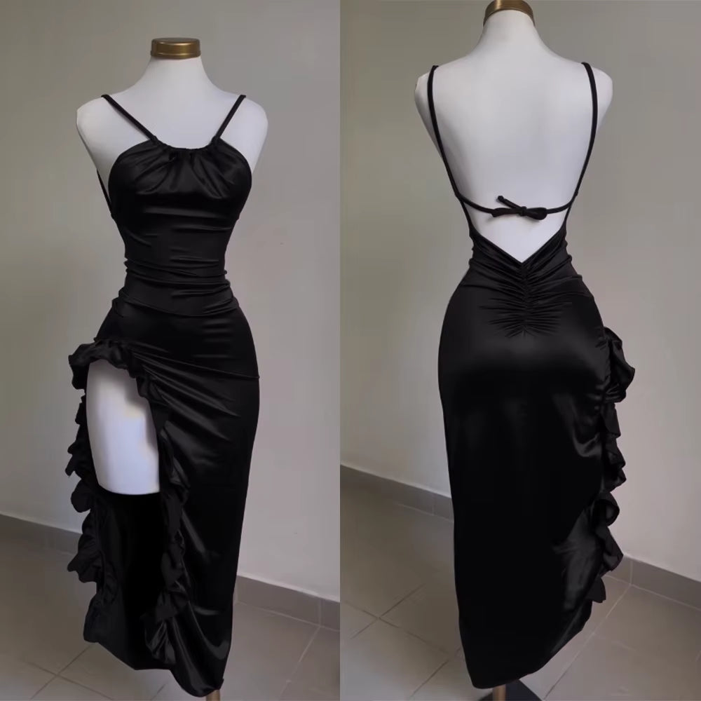 2024 Europe and the United States Explosive New Cross-Border Dress Summer Senior Sense Y2K Sexy Halter Spice Girl Dress