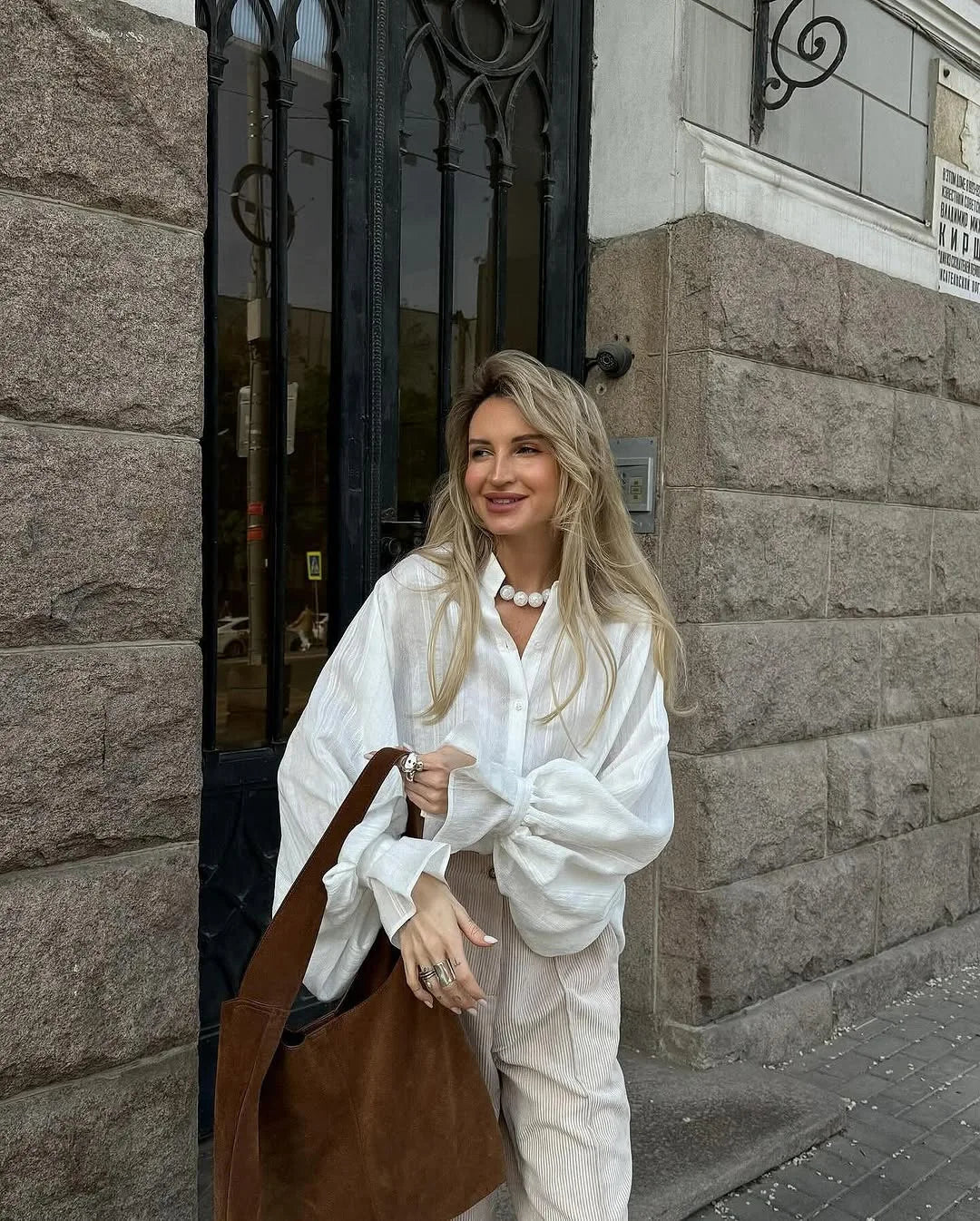 2026 Spring New Oversize White Shirt Women Long Sleeve Button up Minimalist 100% Cotton Shirt Female Chic Loose Tunic Blouses